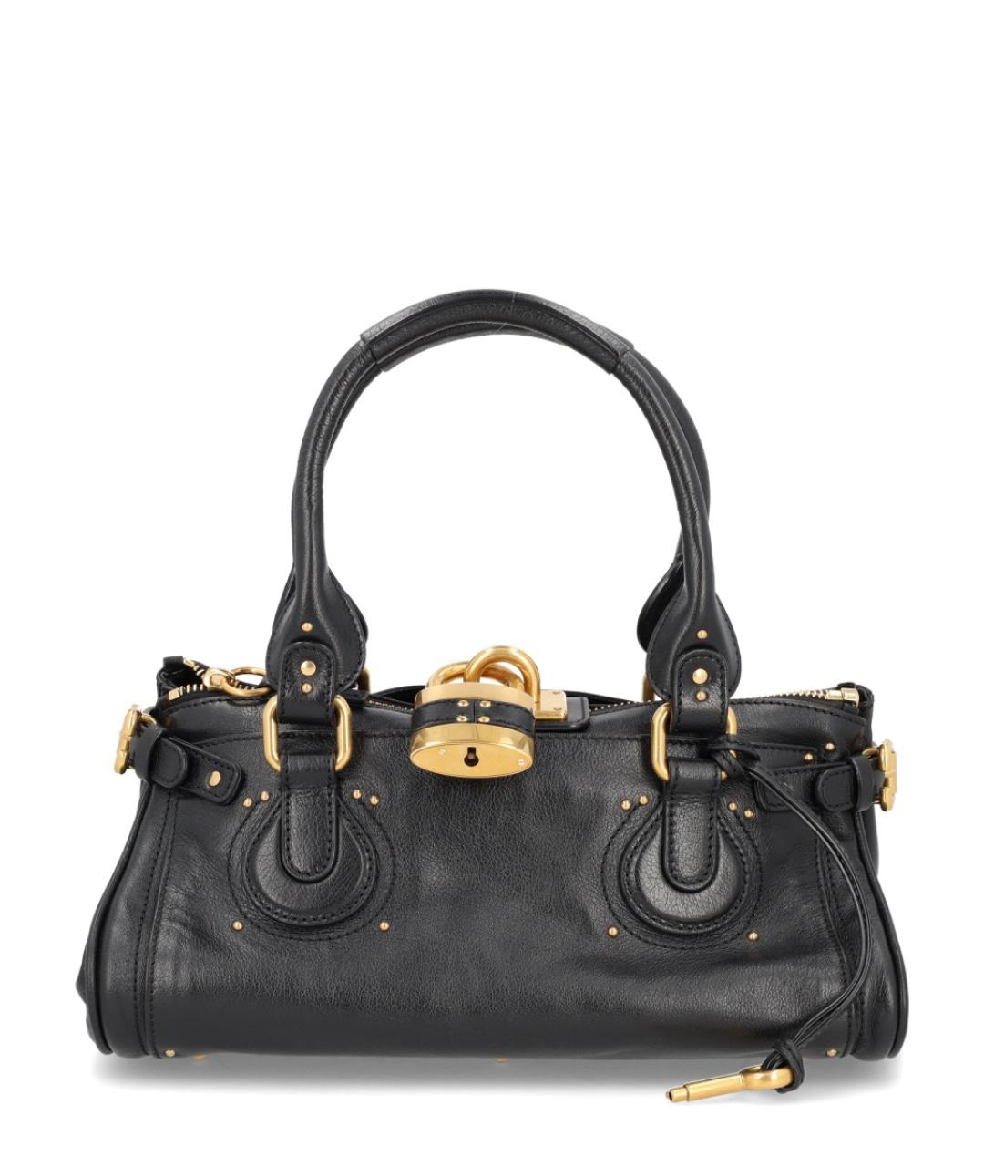 CHLOE Черная кожаная сумка тоут, фото 1
