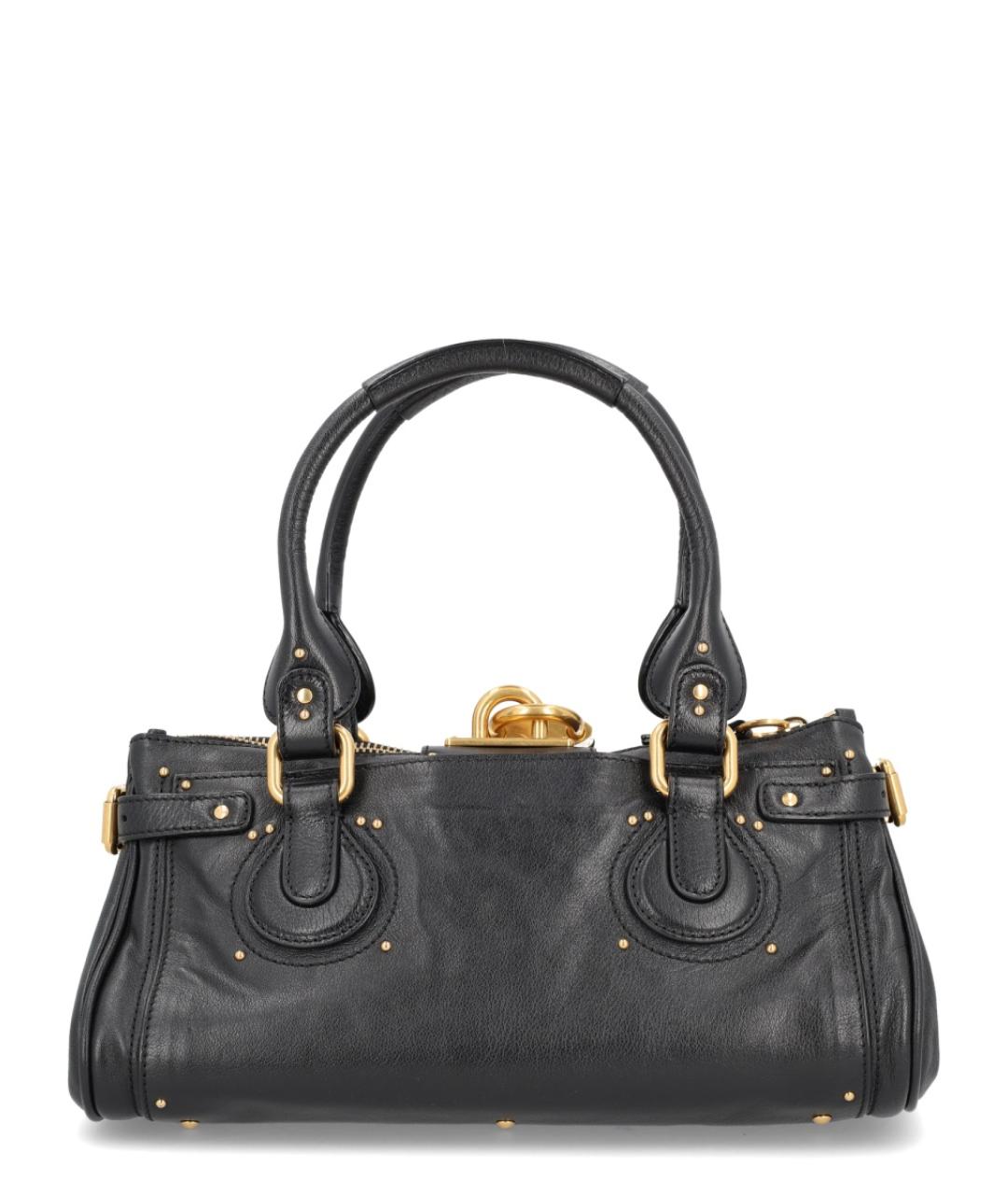 CHLOE Черная кожаная сумка тоут, фото 3