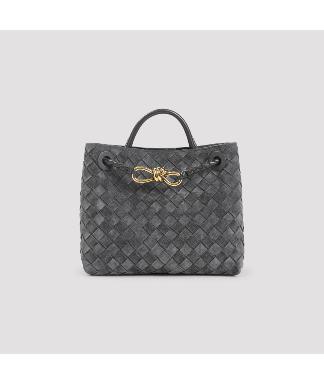 BOTTEGA VENETA Серая замшевая сумка тоут, фото 2