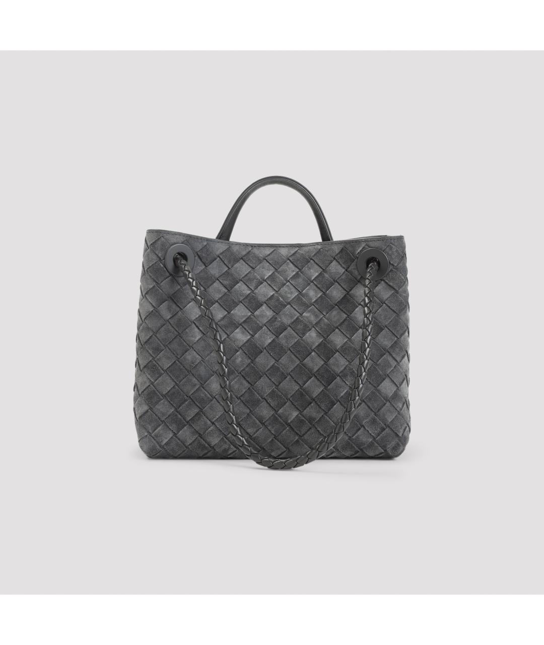 BOTTEGA VENETA Серая замшевая сумка тоут, фото 3