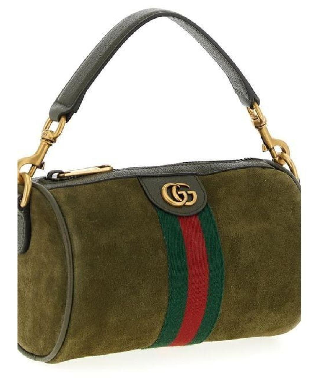 GUCCI Коричневая кожаная сумка на плечо, фото 3