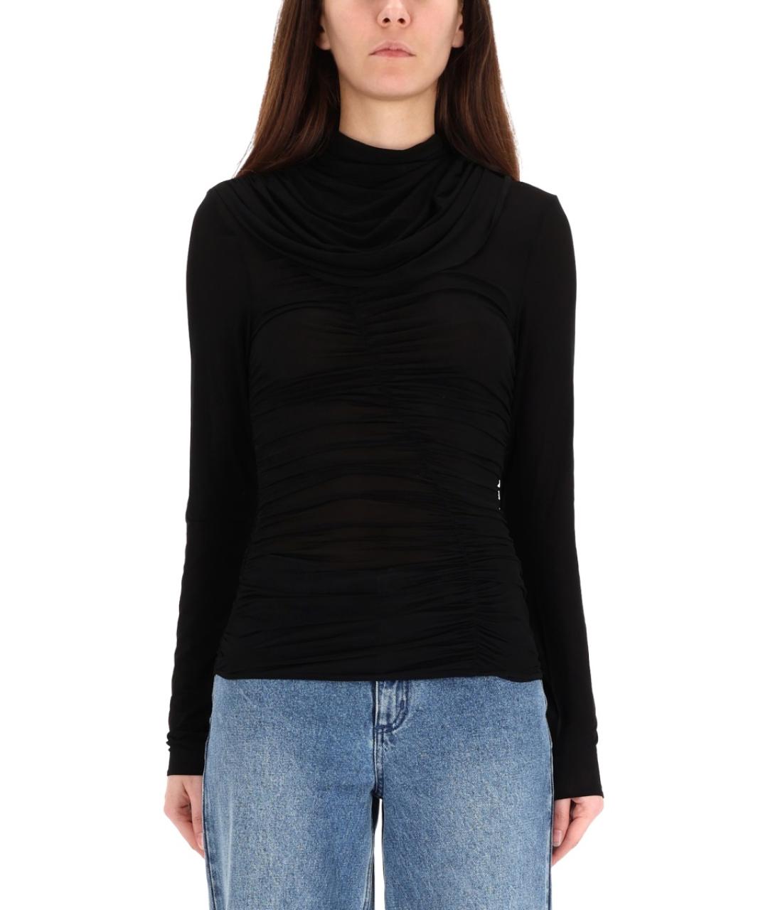 MAGDA BUTRYM Черная хлопковая блузы, фото 2