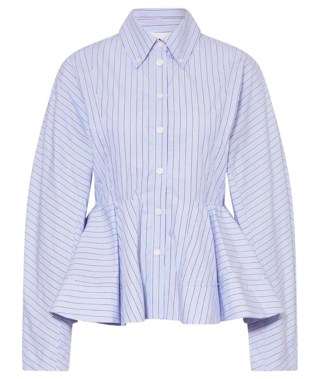 GANNI Синяя хлопковая рубашка, фото 1