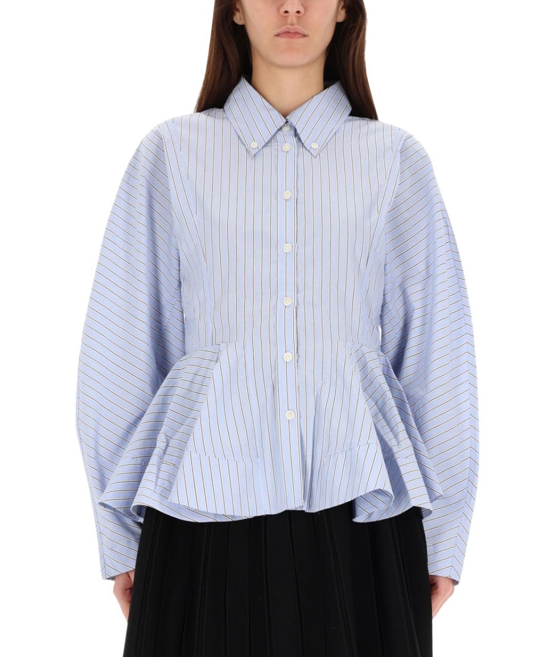 GANNI Синяя хлопковая рубашка, фото 2