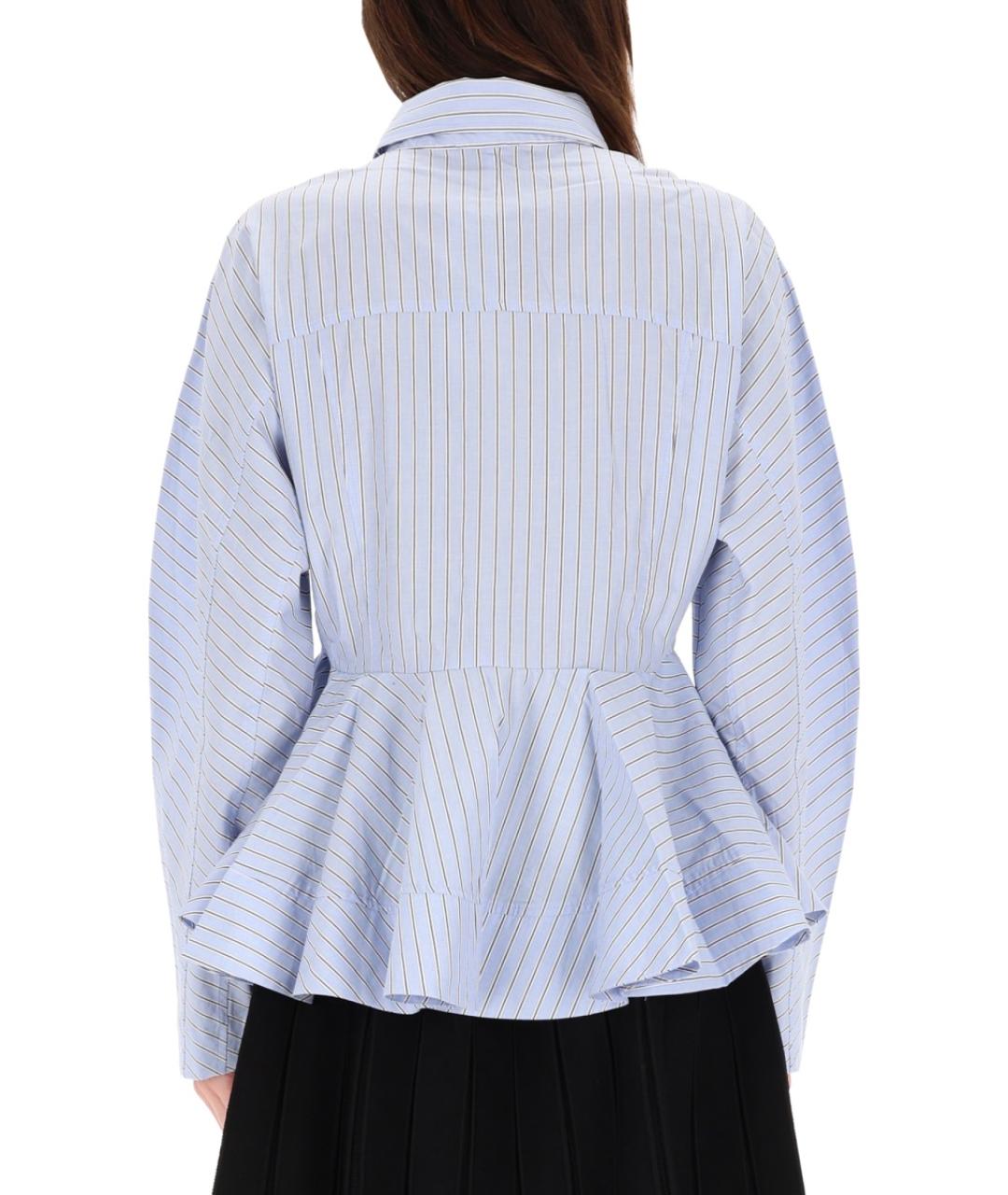 GANNI Синяя хлопковая рубашка, фото 4