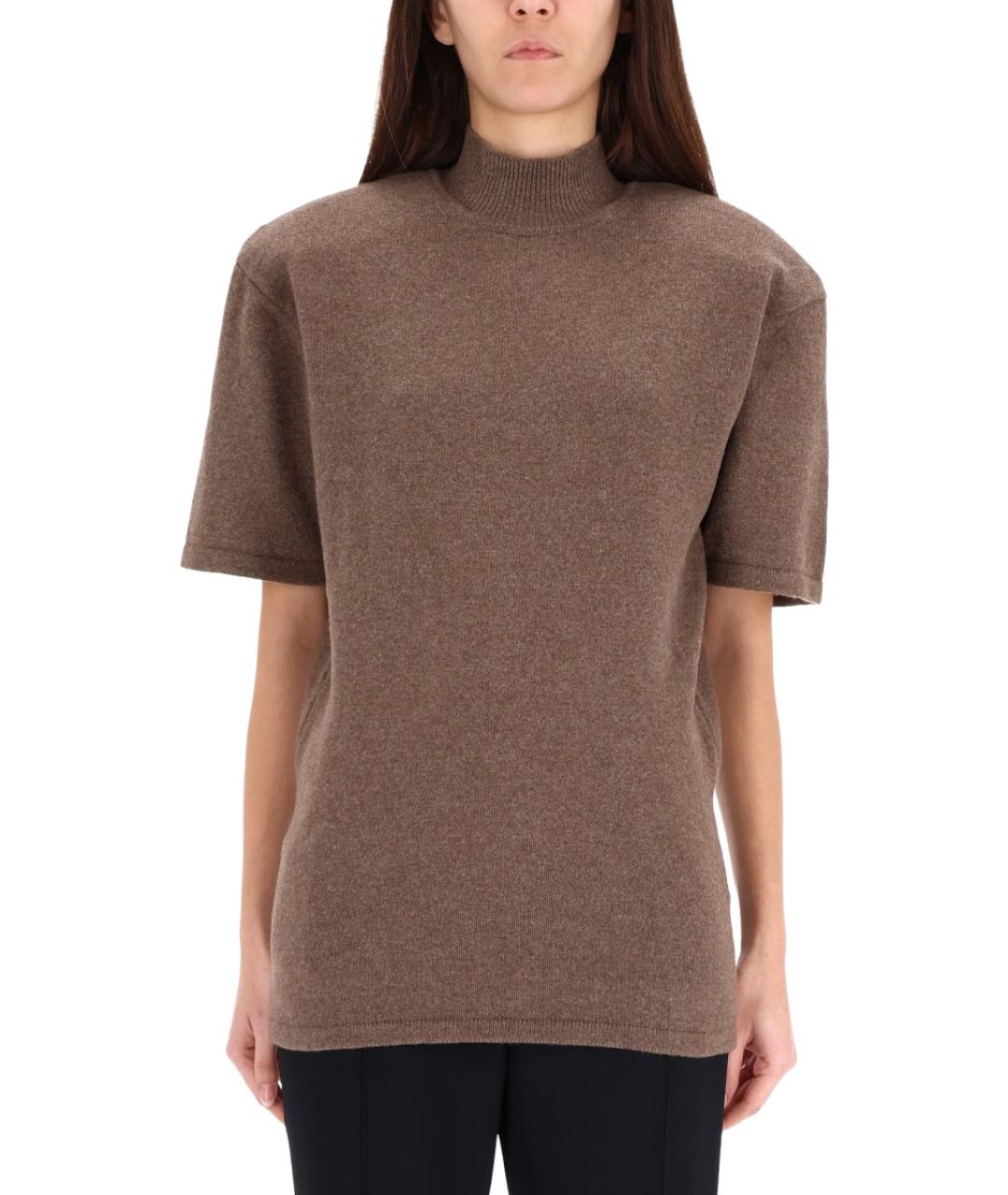 JACQUEMUS Коричневый шерстяной джемпер / свитер, фото 4