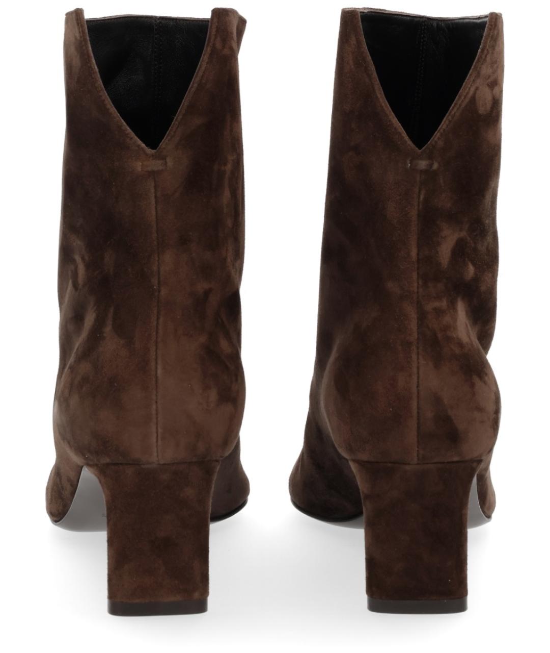KHAITE Коричневые замшевые ботильоны, фото 3