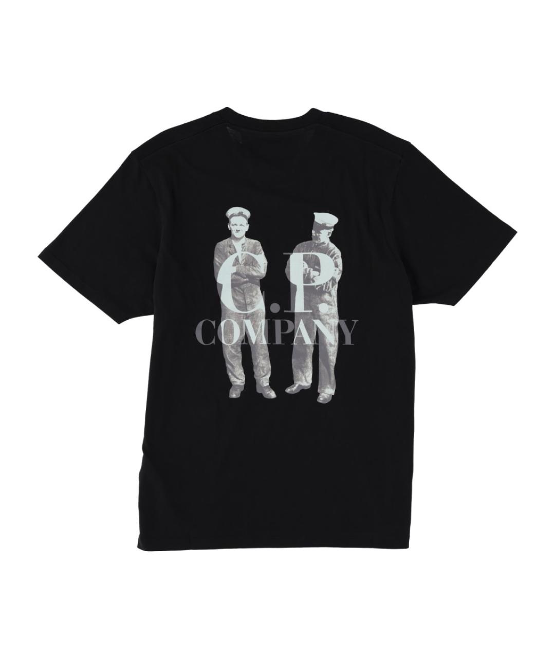 CP COMPANY Черная хлопковая футболка, фото 2