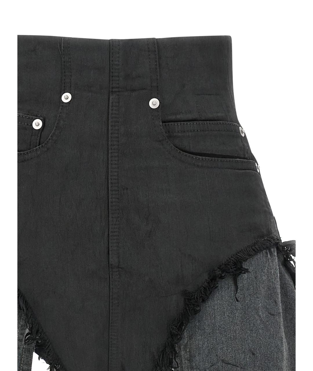 RICK OWENS DRKSHDW Черные хлопковые шорты, фото 3