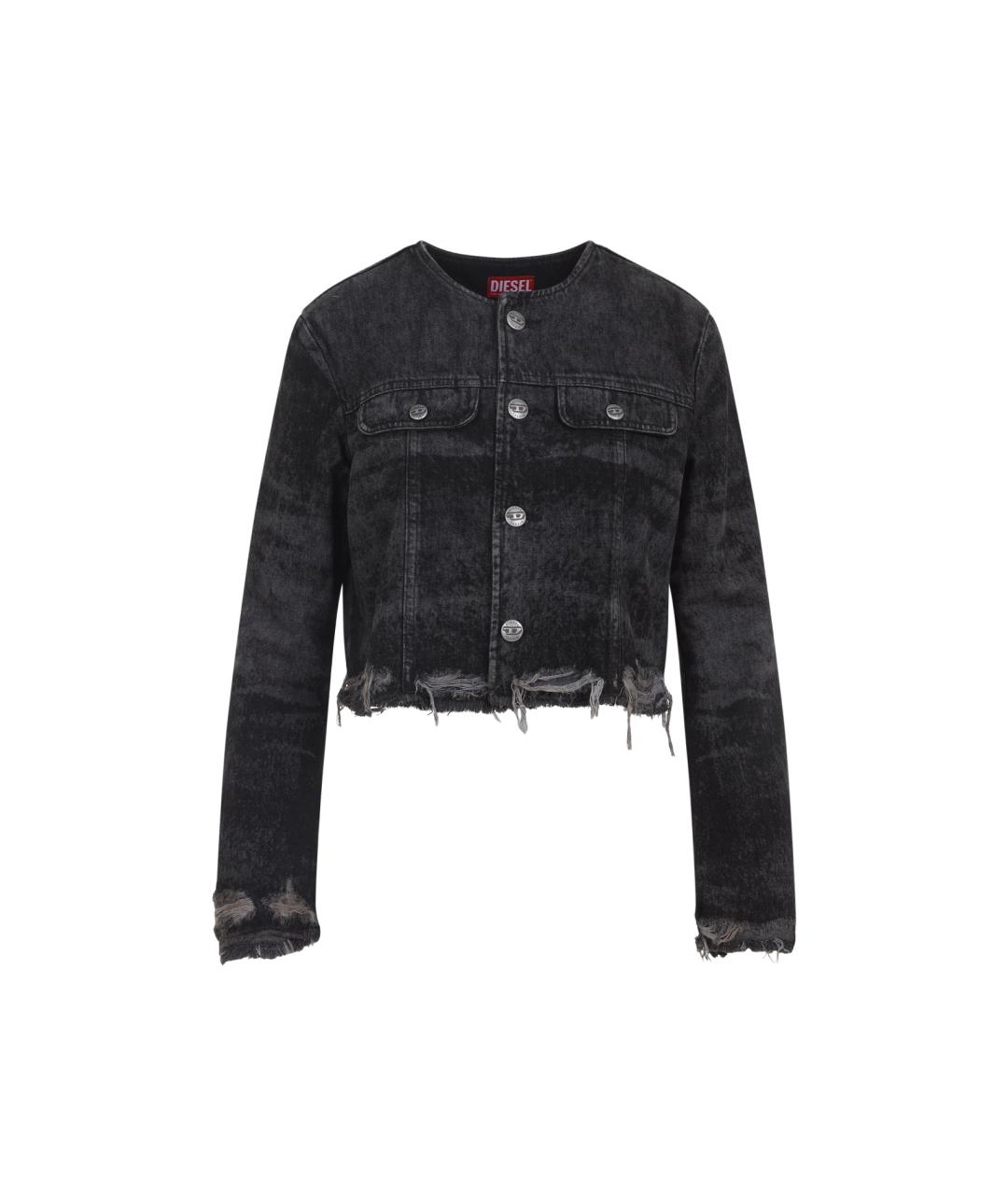 DIESEL Черная хлопковая куртка, фото 1