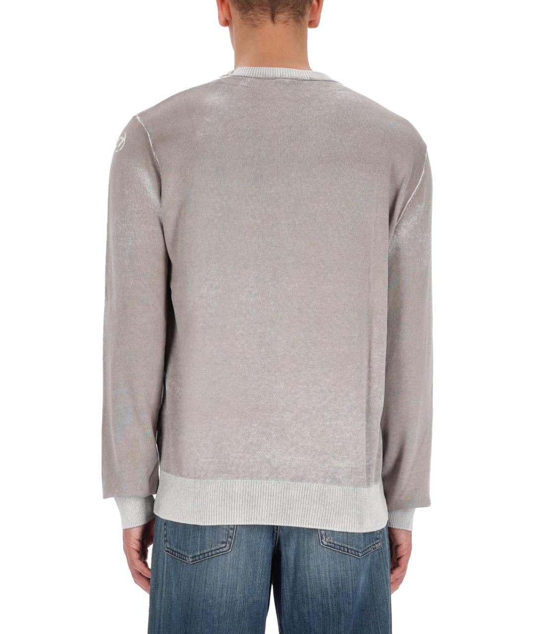 DIESEL Серый хлопковый джемпер / свитер, фото 4