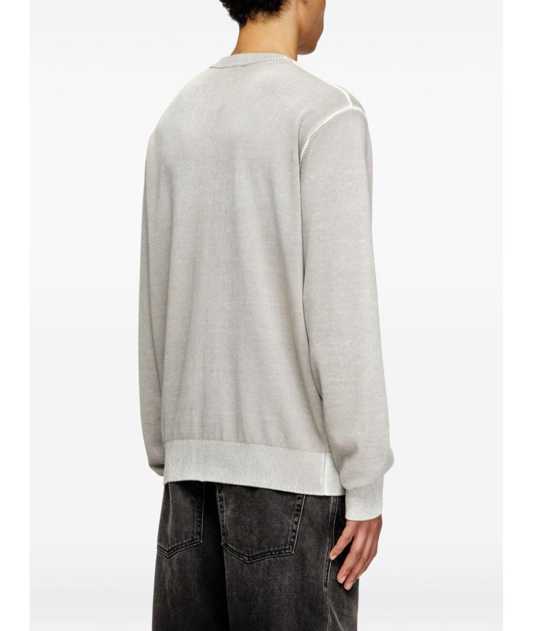 DIESEL Серый хлопковый джемпер / свитер, фото 6