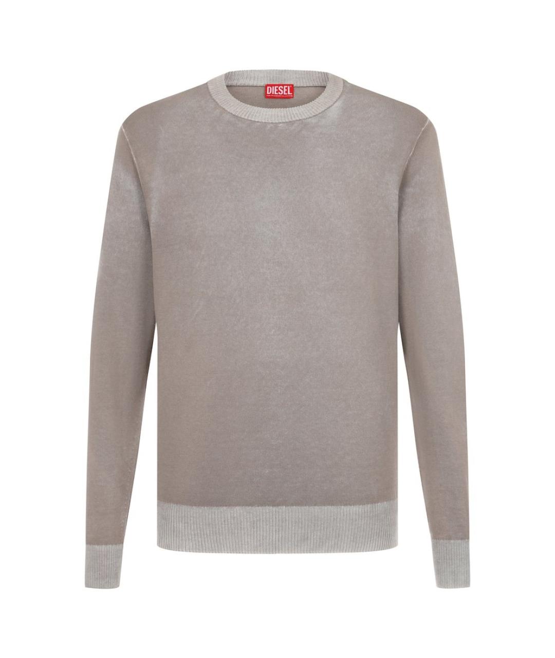DIESEL Серый хлопковый джемпер / свитер, фото 1