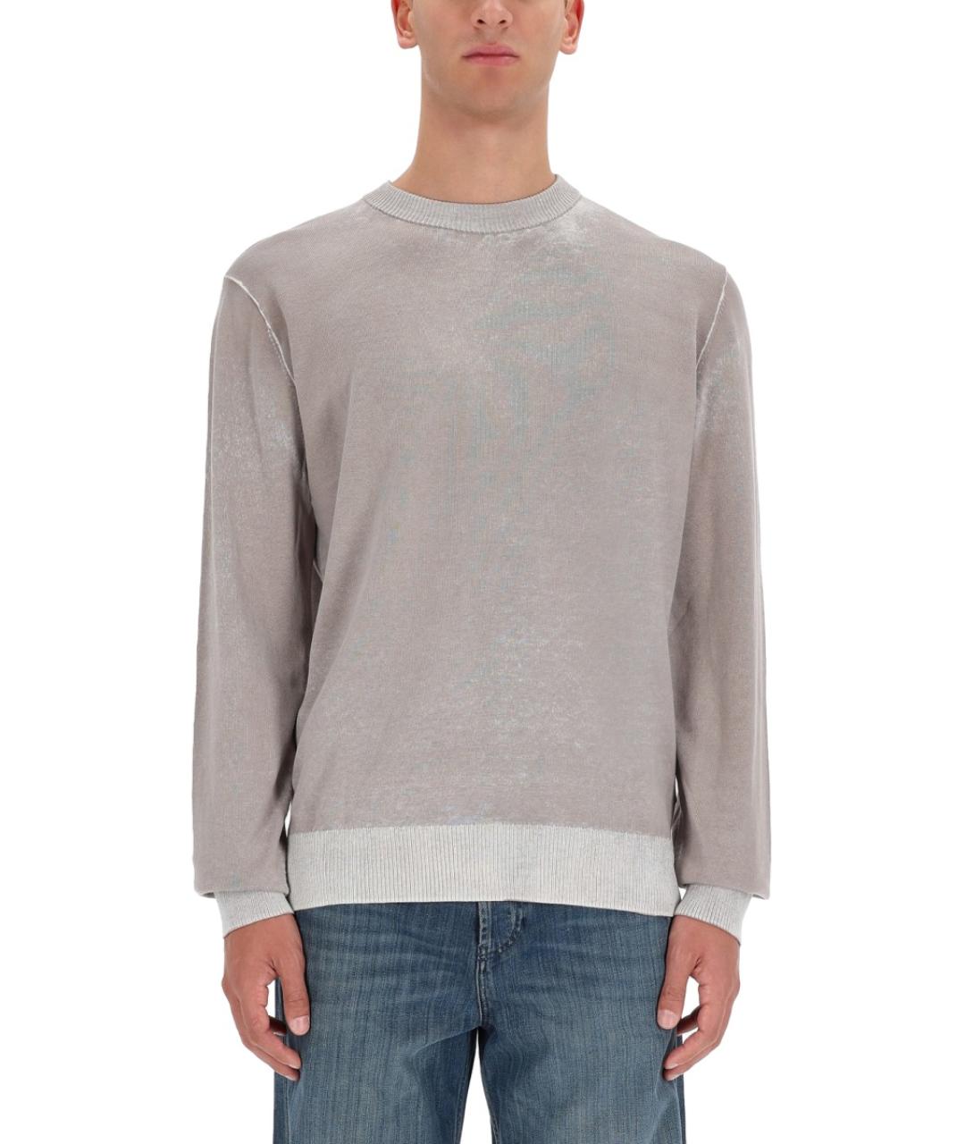 DIESEL Серый хлопковый джемпер / свитер, фото 2