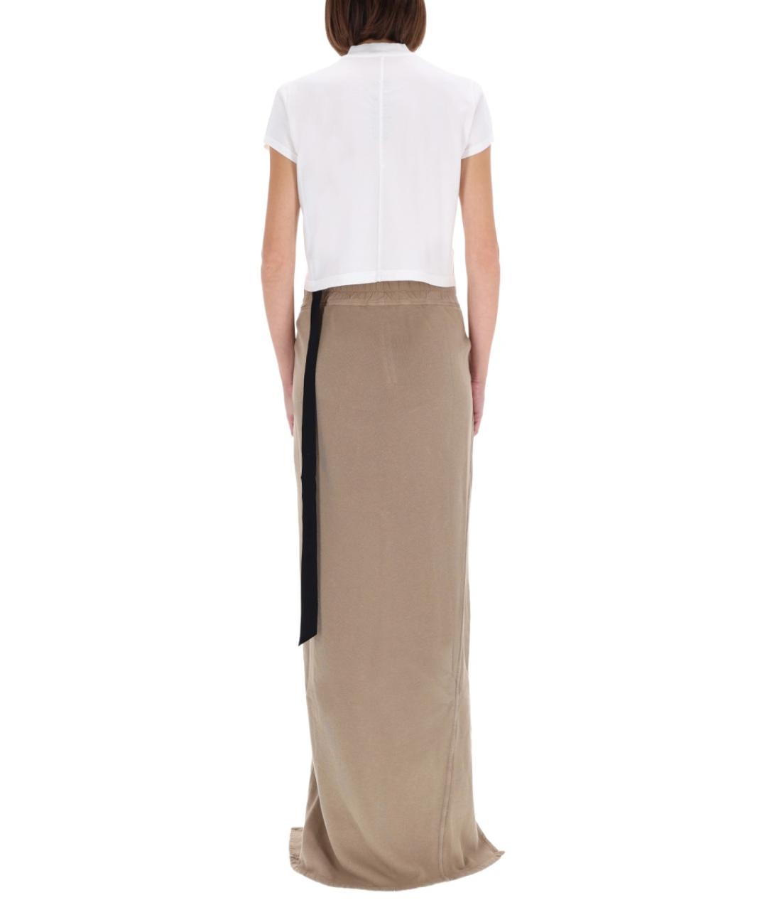 RICK OWENS DRKSHDW Белая хлопковая футболка, фото 3