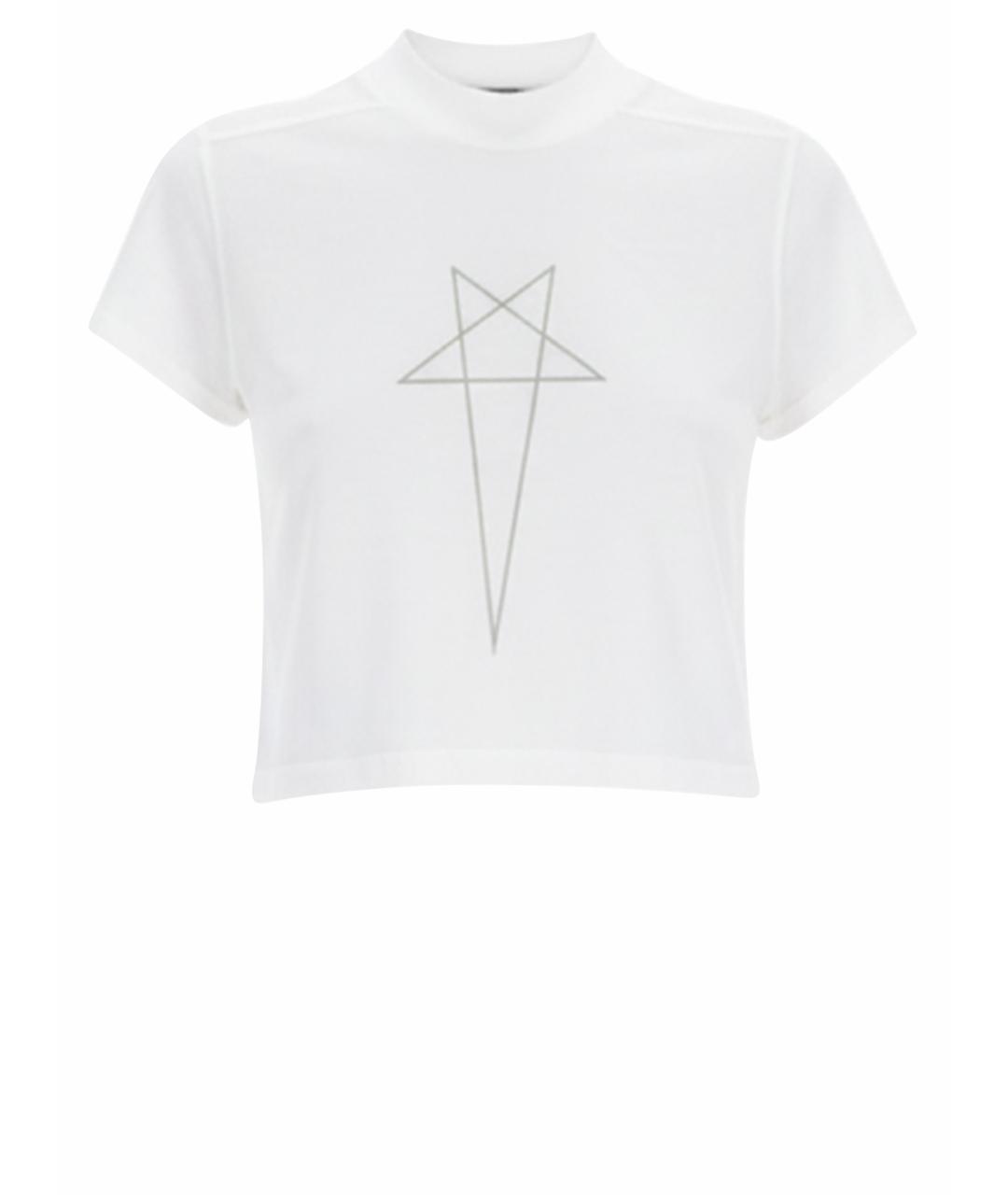 RICK OWENS DRKSHDW Белая хлопковая футболка, фото 1