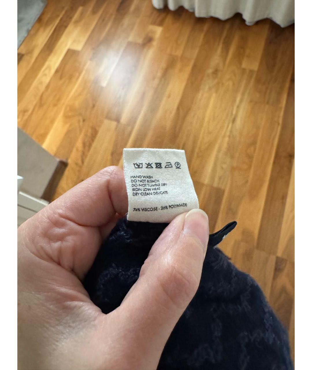 JACQUEMUS Синее вискозное коктейльное платье, фото 5