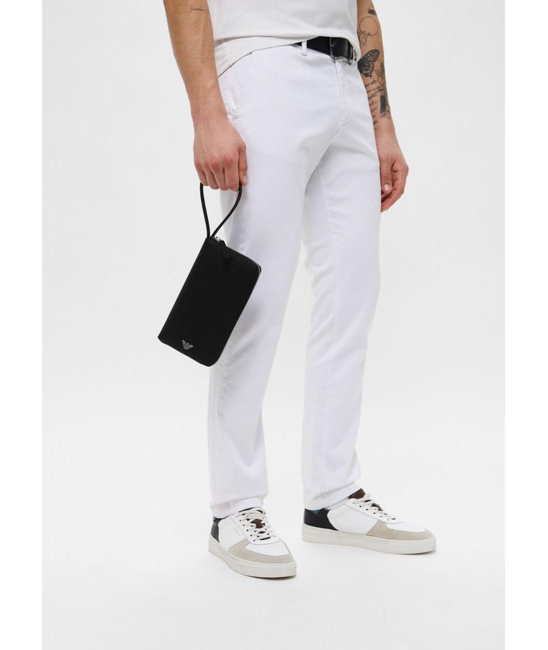 EMPORIO ARMANI Черный полиуретановый кошелек, фото 3