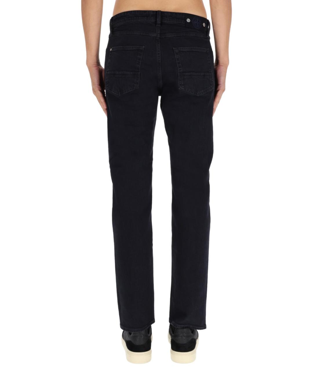 STONE ISLAND Черные деним повседневные брюки, фото 4