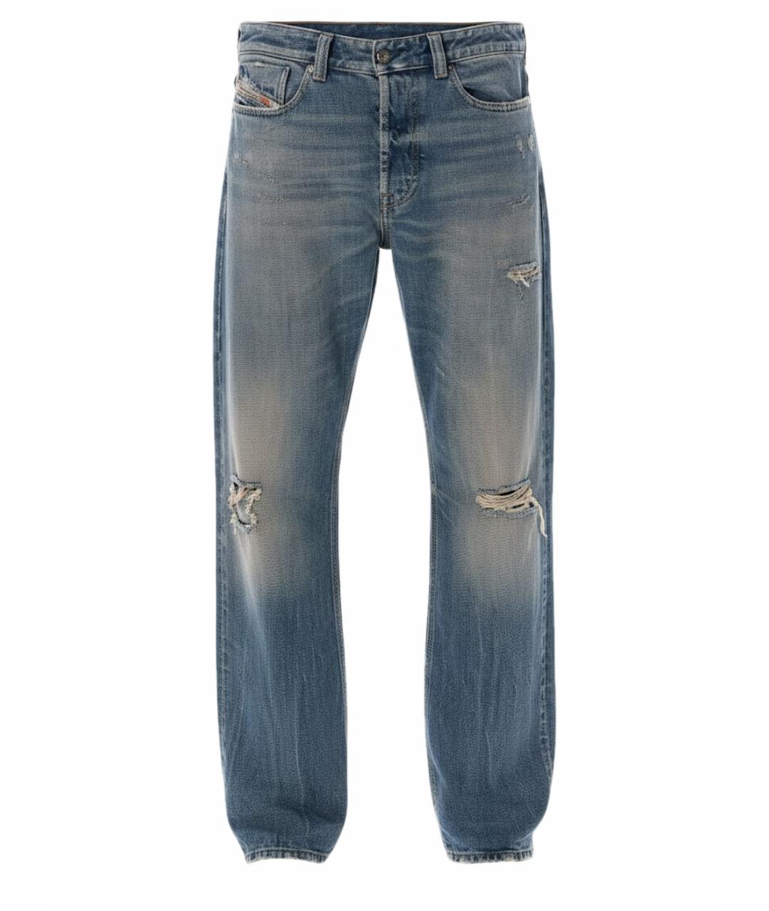 DIESEL Синие хлопковые прямые джинсы, фото 1