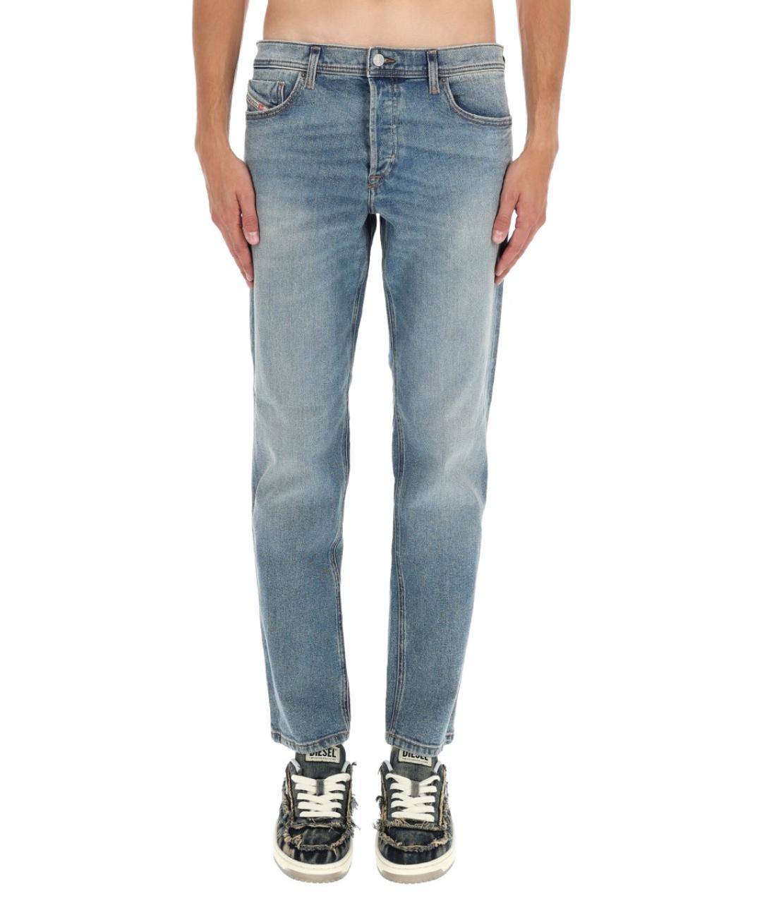 DIESEL Голубые хлопковые джинсы скинни, фото 5
