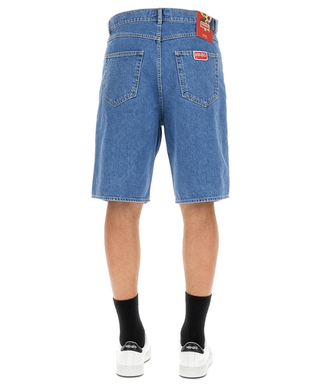 KENZO Синие хлопковые шорты, фото 3