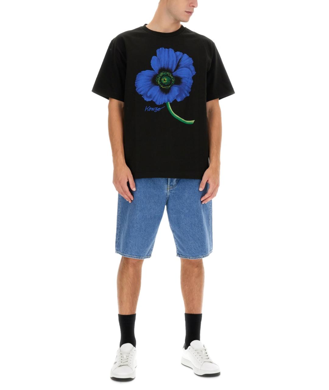 KENZO Синие хлопковые шорты, фото 2