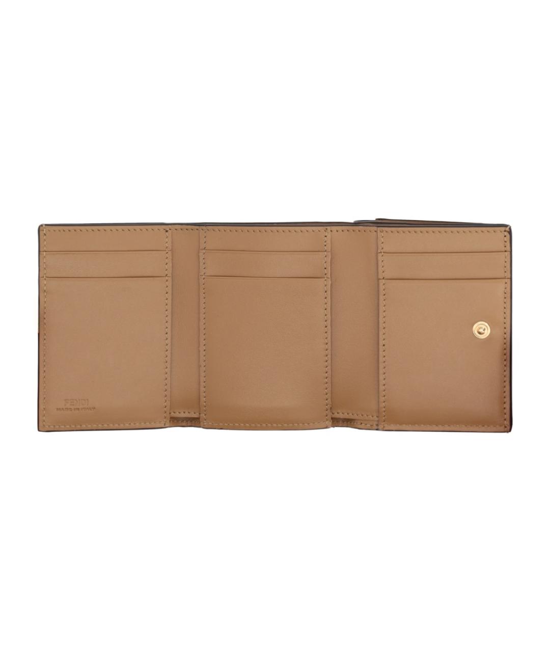 FENDI Коричневый кожаный кошелек, фото 4
