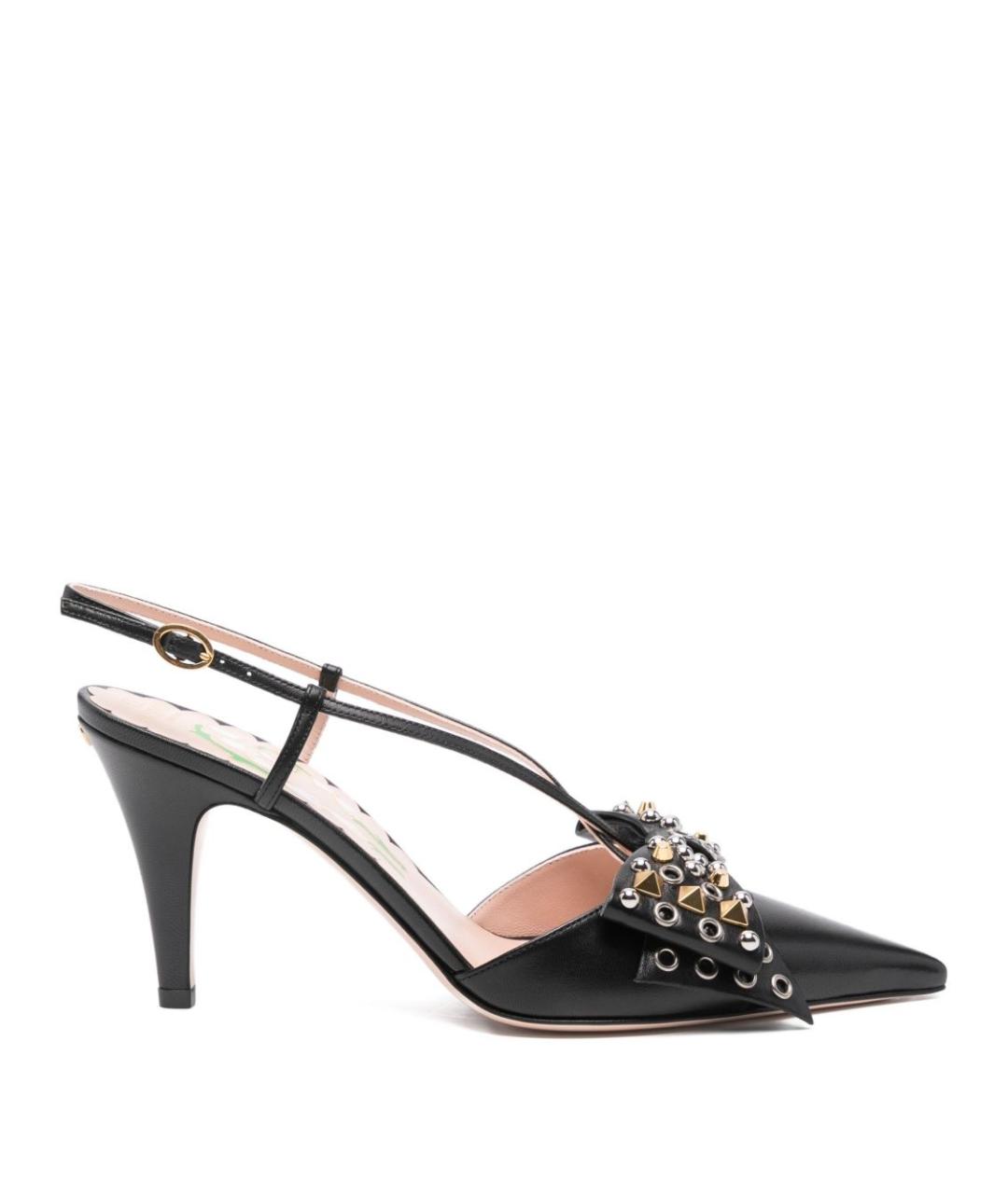 VALENTINO Черные кожаные туфли, фото 1