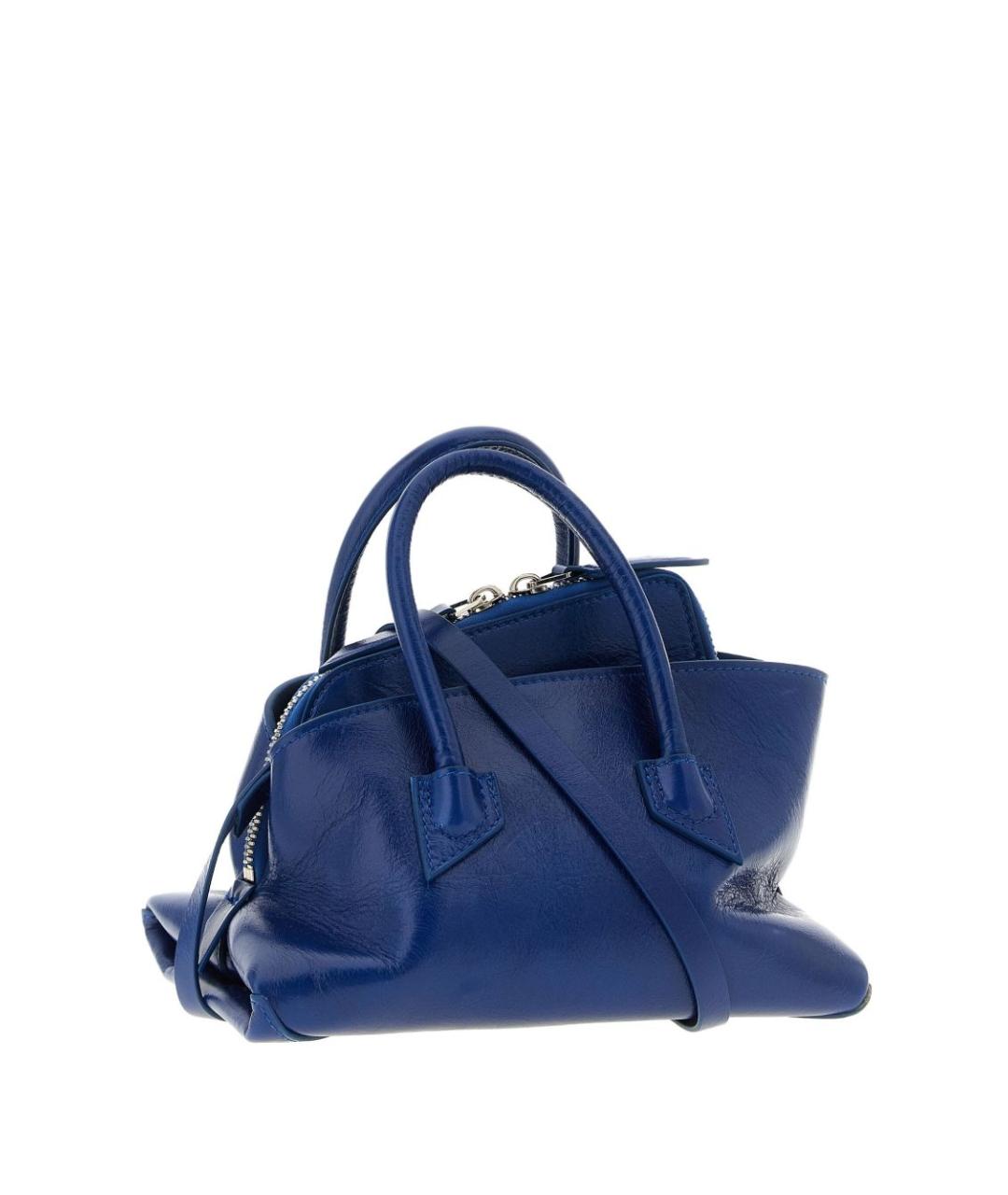 THE ATTICO Синяя кожаная сумка тоут, фото 2