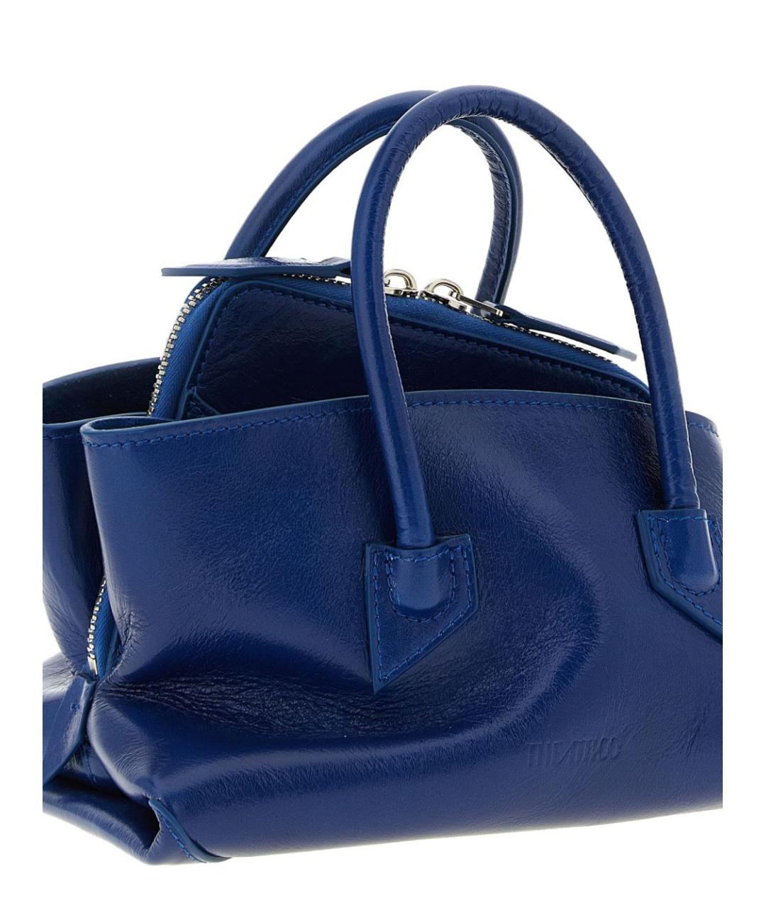 THE ATTICO Синяя кожаная сумка тоут, фото 4