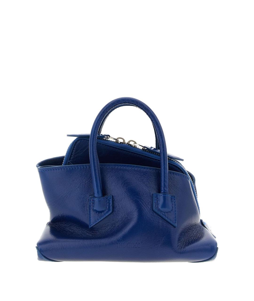 THE ATTICO Синяя кожаная сумка тоут, фото 1
