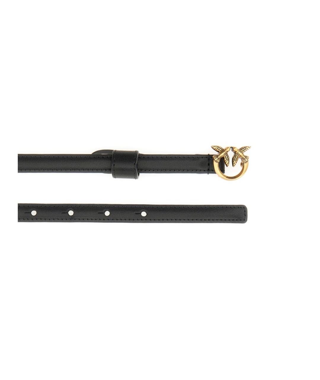 PINKO Черный кожаный ремень, фото 2