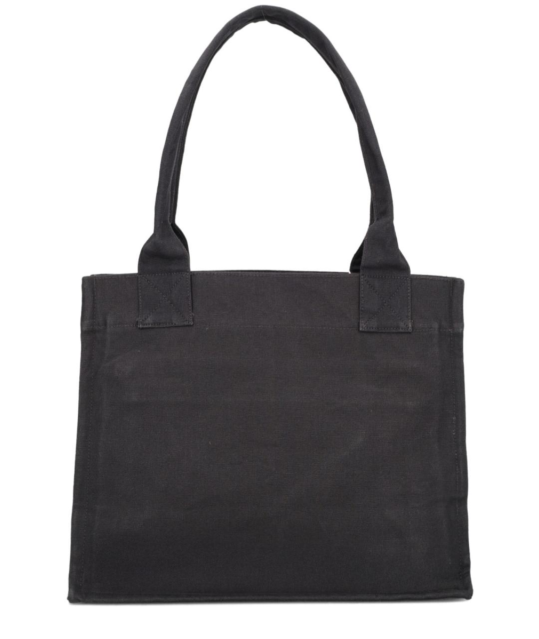 GANNI Черная хлопковая сумка тоут, фото 3