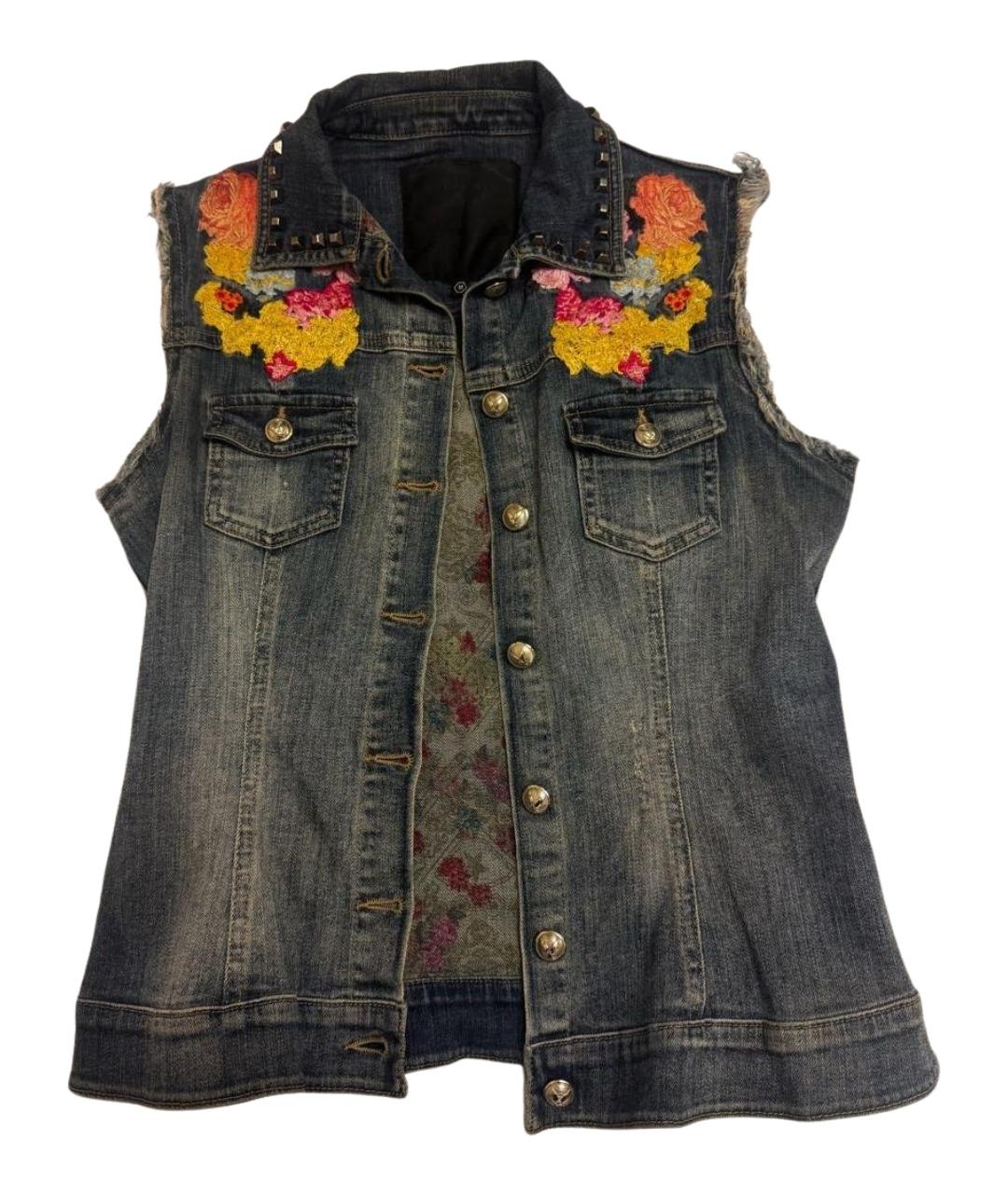 PHILIPP PLEIN Синий деним жилет, фото 1