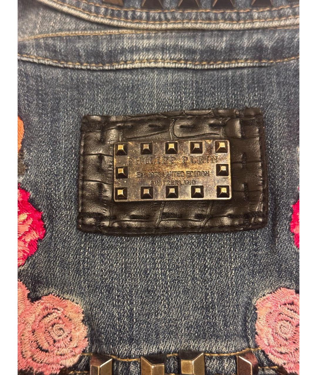PHILIPP PLEIN Синий деним жилет, фото 7
