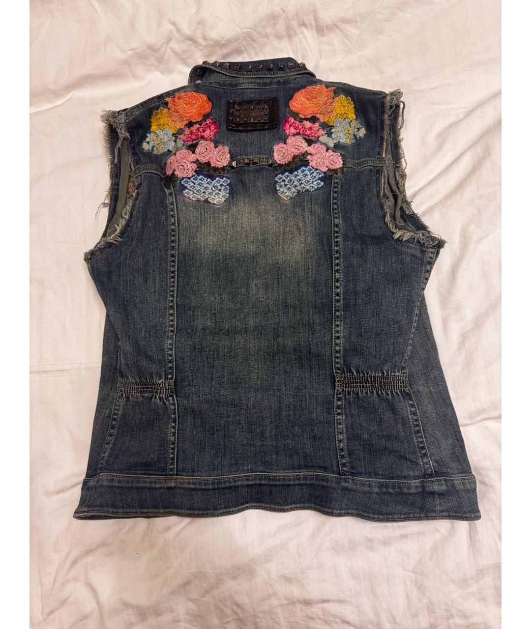 PHILIPP PLEIN Синий деним жилет, фото 2