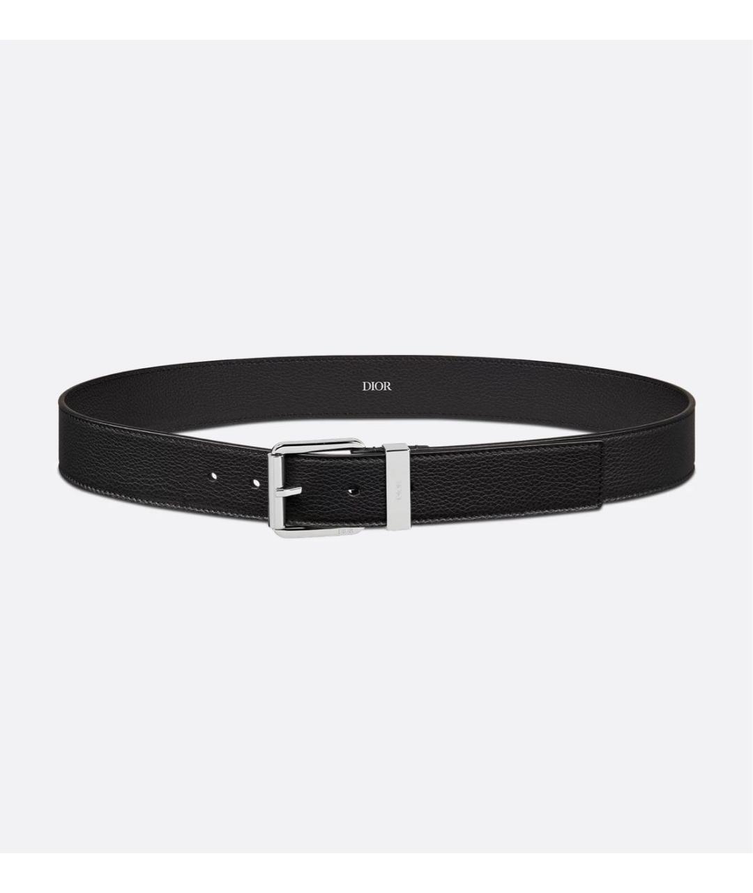 CHRISTIAN DIOR Черный кожаный ремень, фото 4