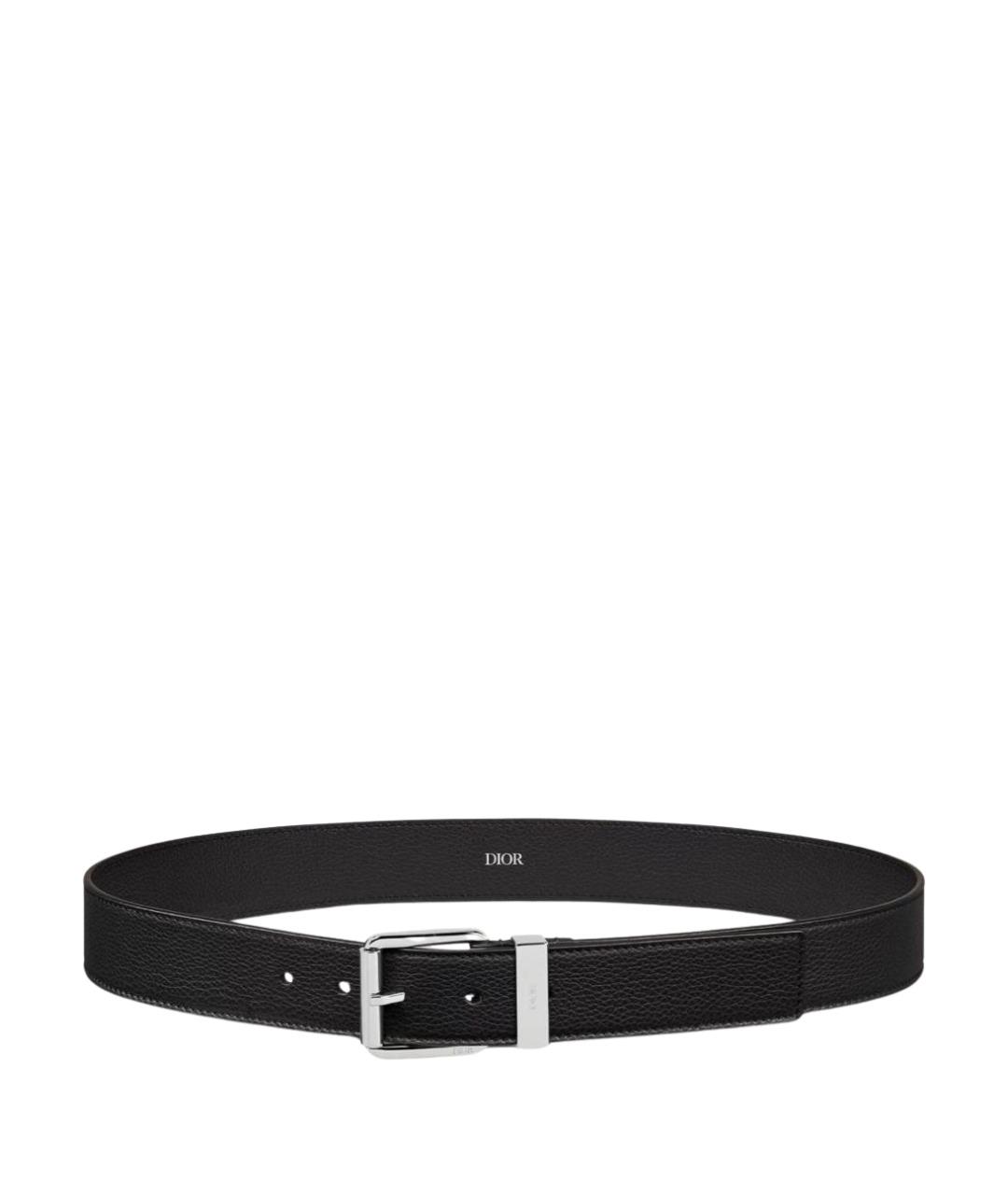 CHRISTIAN DIOR Черный кожаный ремень, фото 1