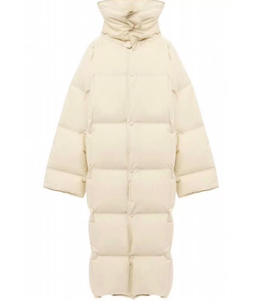 BOTTEGA VENETA Бежевый хлопковый пуховик, фото 7