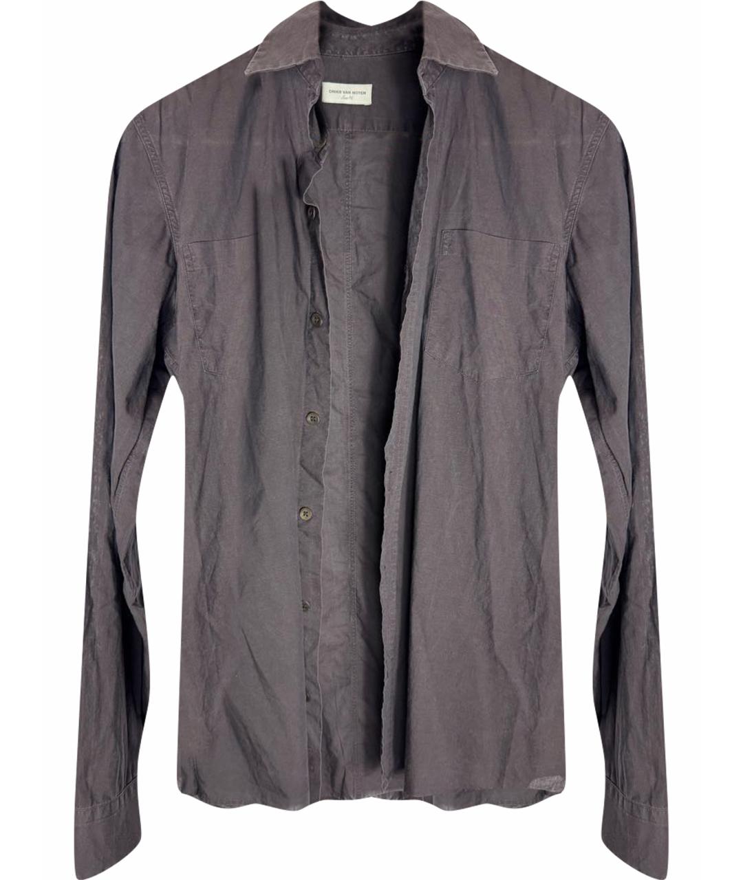 DRIES VAN NOTEN Темно-синяя хлопковая кэжуал рубашка, фото 1