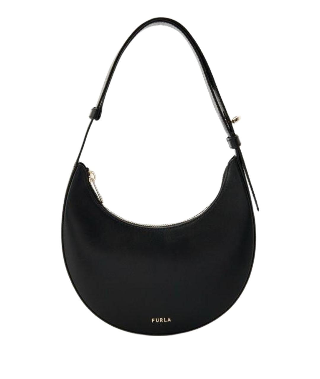 FURLA Черная кожаная сумка через плечо, фото 1