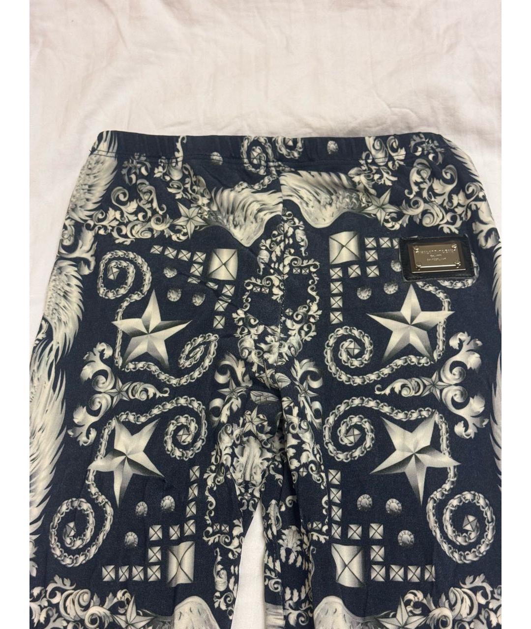 PHILIPP PLEIN Синие вискозные спортивные брюки и шорты, фото 4