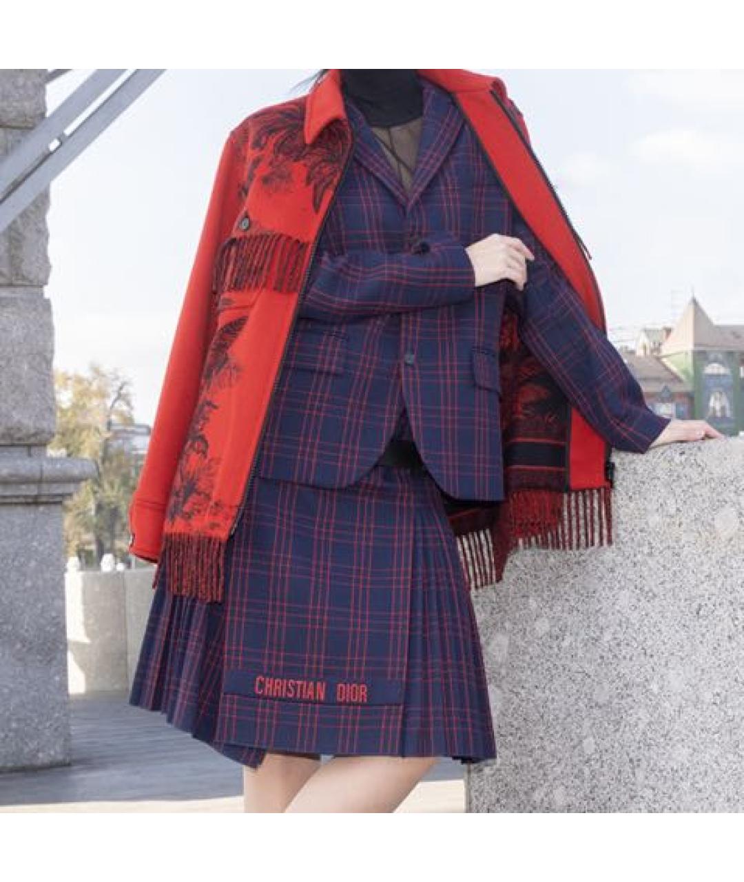 CHRISTIAN DIOR Синий шерстяной жакет/пиджак, фото 7