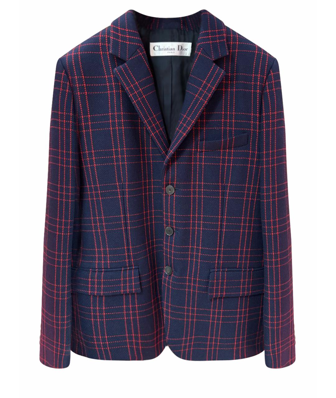 CHRISTIAN DIOR Синий шерстяной жакет/пиджак, фото 1