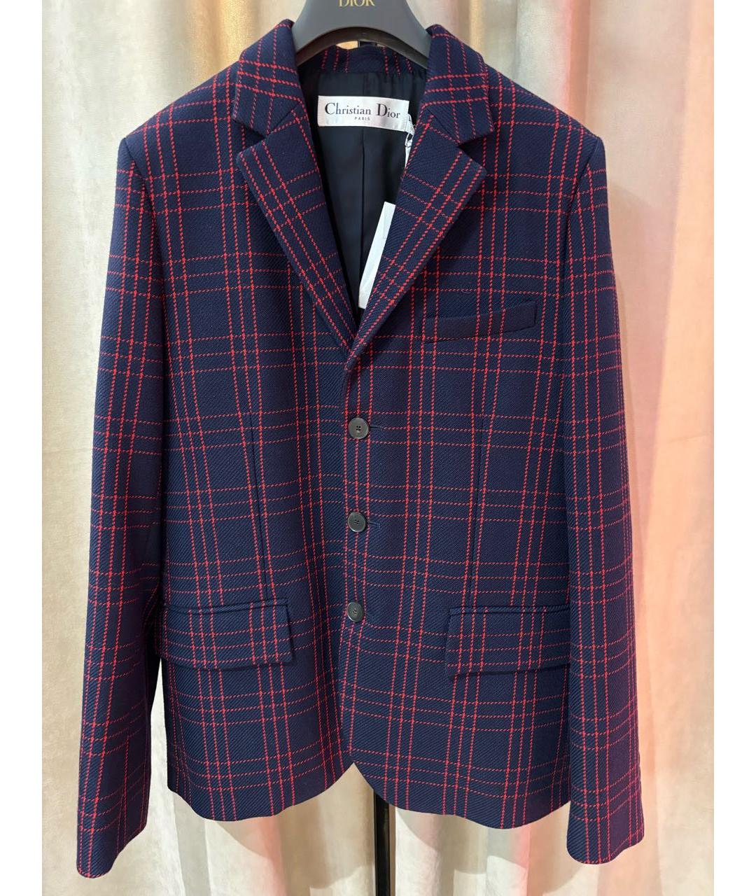 CHRISTIAN DIOR Синий шерстяной жакет/пиджак, фото 9