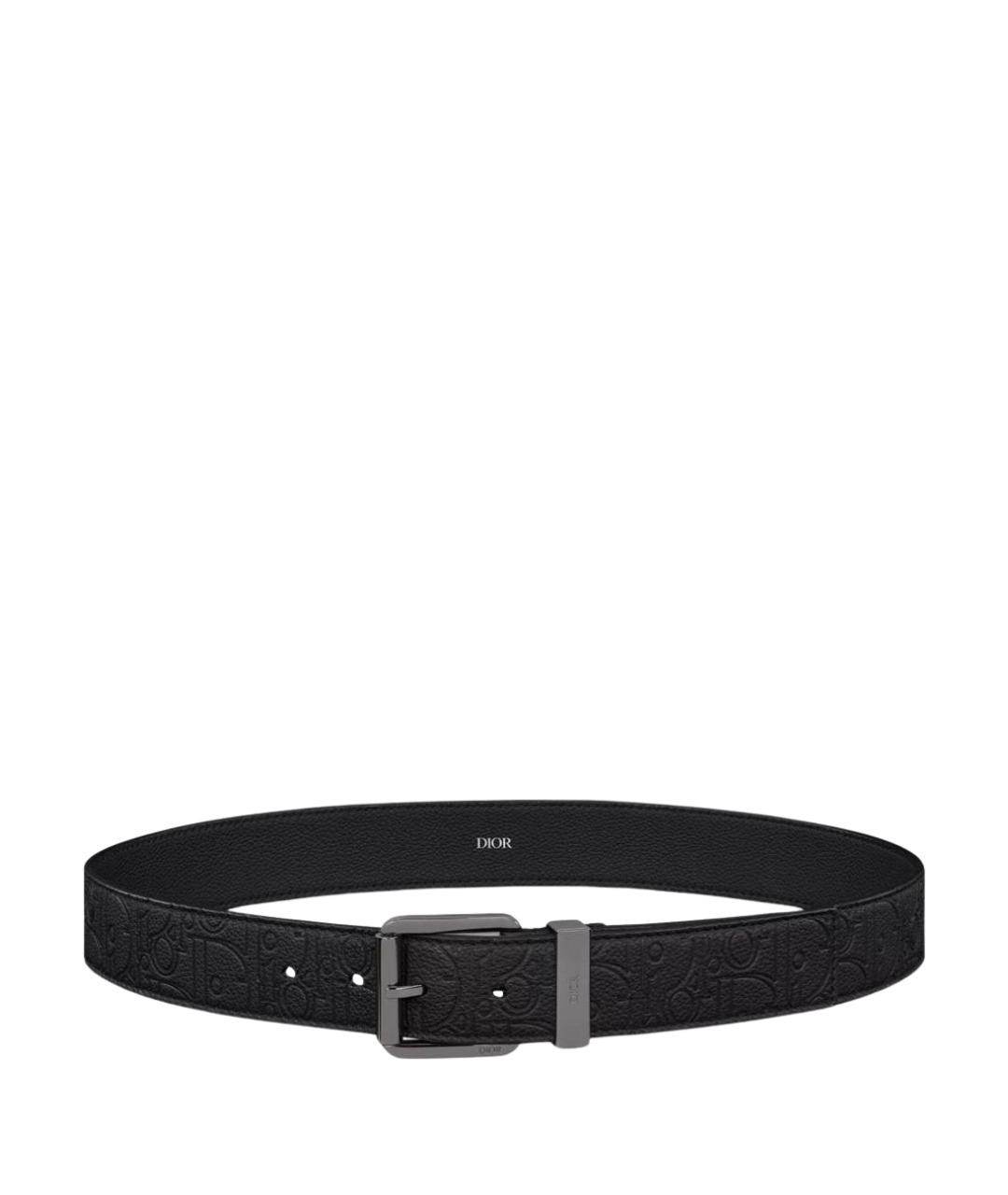CHRISTIAN DIOR Черный кожаный ремень, фото 1