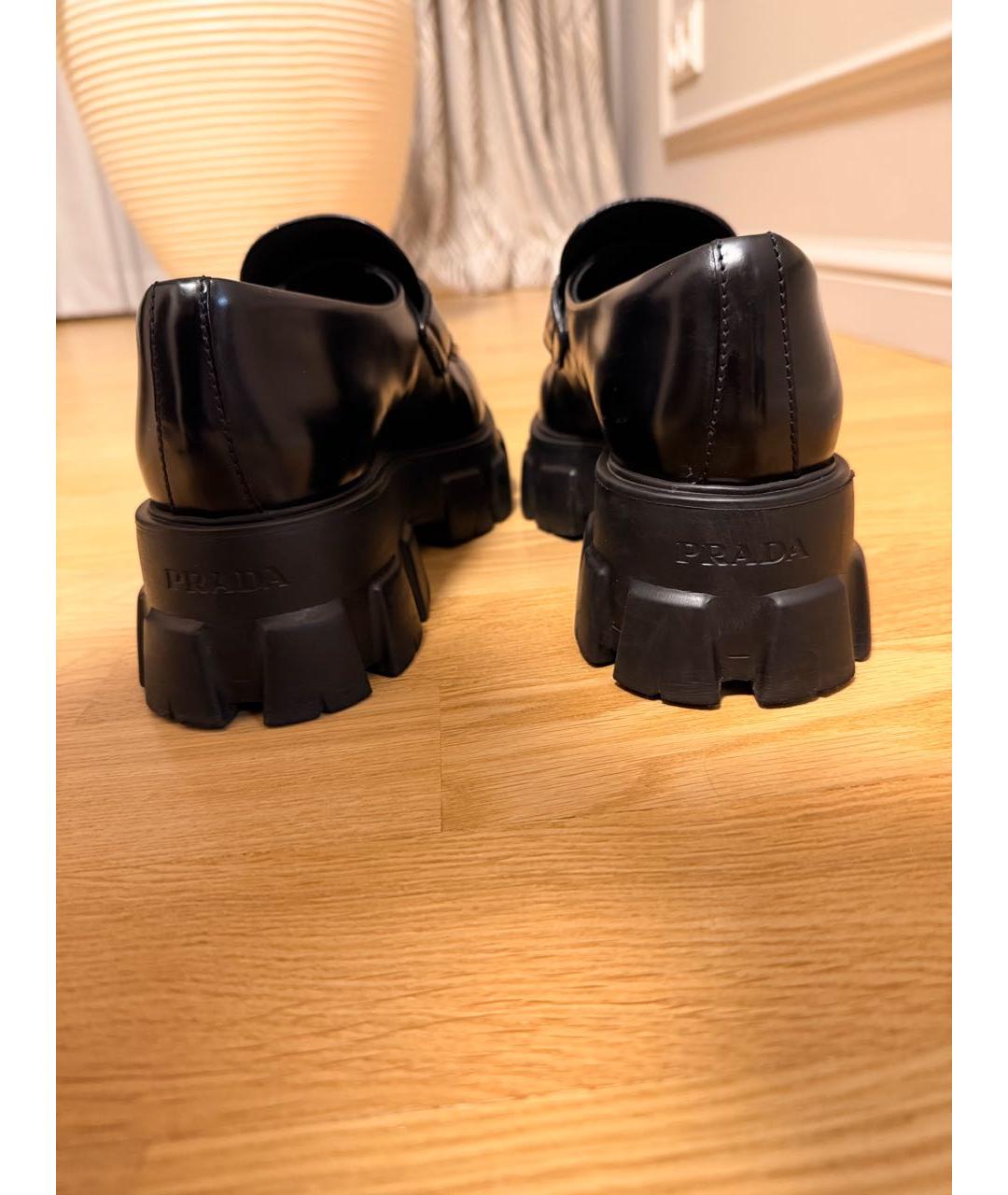 PRADA Черные кожаные лоферы, фото 4