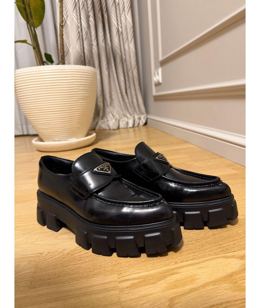PRADA Черные кожаные лоферы, фото 5