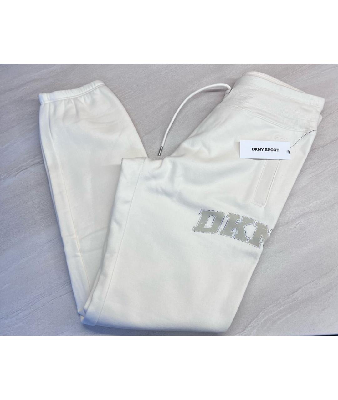 DKNY Бежевые хлопковые спортивные брюки и шорты, фото 4